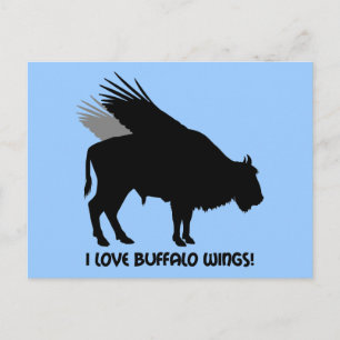 Postal Me encantan las alitas de búfalo