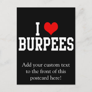 Postal Me encantan las Burpees, el fitness