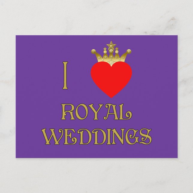 Postal Me encantan las camisetas de los Bodas reales, los (Anverso)