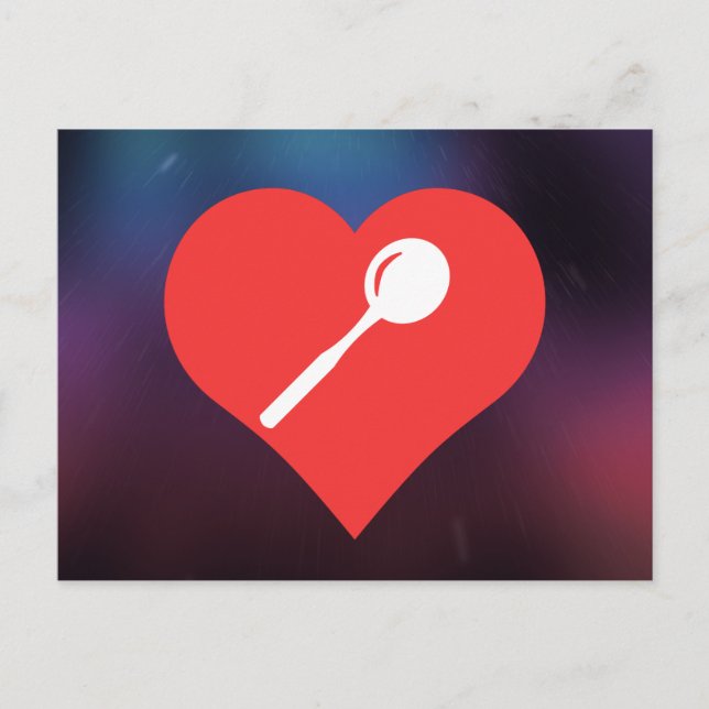 Postal Me encantan las cucharas de té (Anverso)