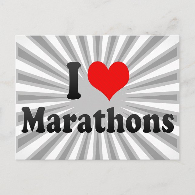 Postal Me encantan las maratones (Anverso)