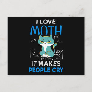 Postal Me encantan las matemáticas que hacen llorar a la