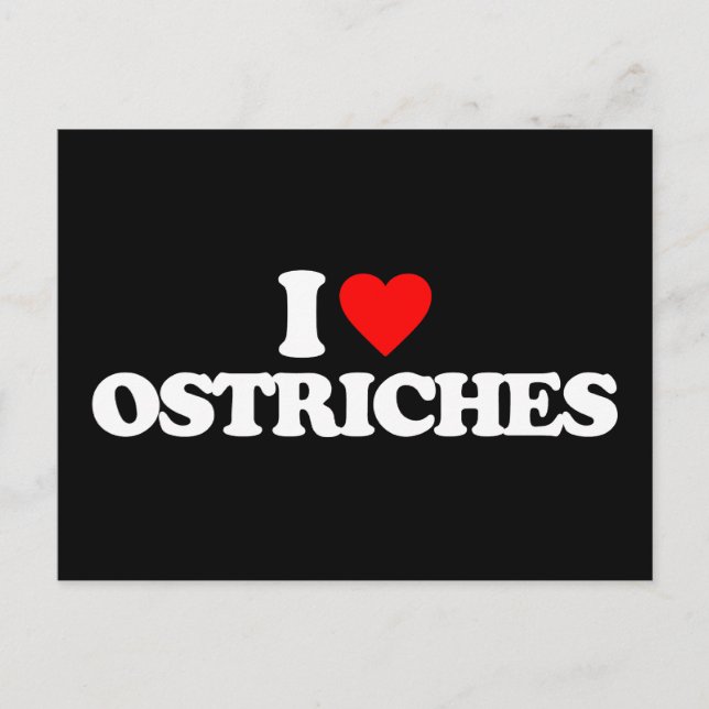 POSTAL ME ENCANTAN LAS OSTRICHAS (Anverso)