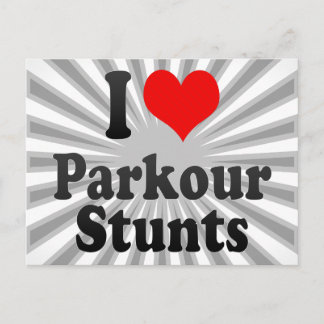 Postal Me encantan las piedras de Parkour