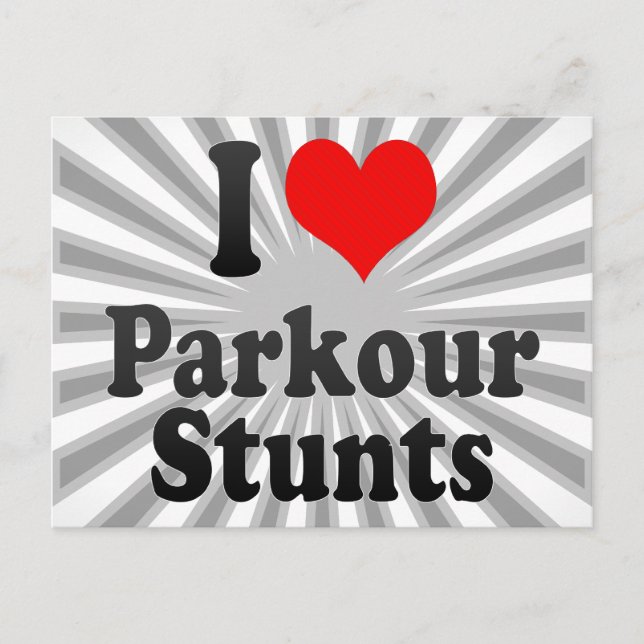 Postal Me encantan las piedras de Parkour (Anverso)