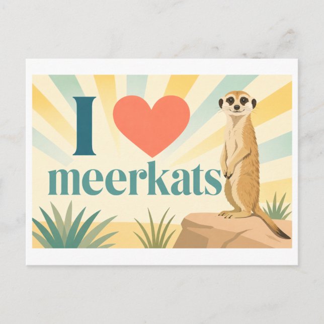 Postal "Me encantan las suricatas" (Anverso)