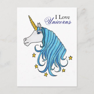 Postal Me encantan las Unicornios