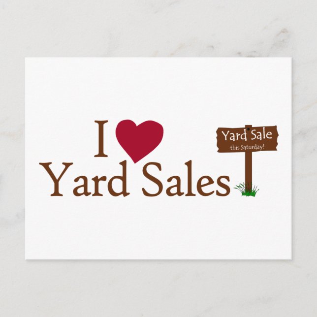 Postal Me encantan las ventas de yard (Anverso)