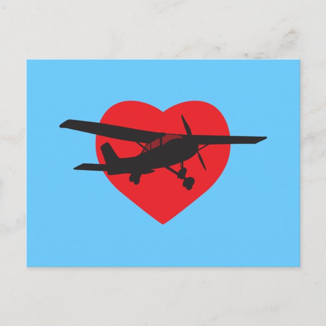 Postal Me encantan los aviones (Anverso)