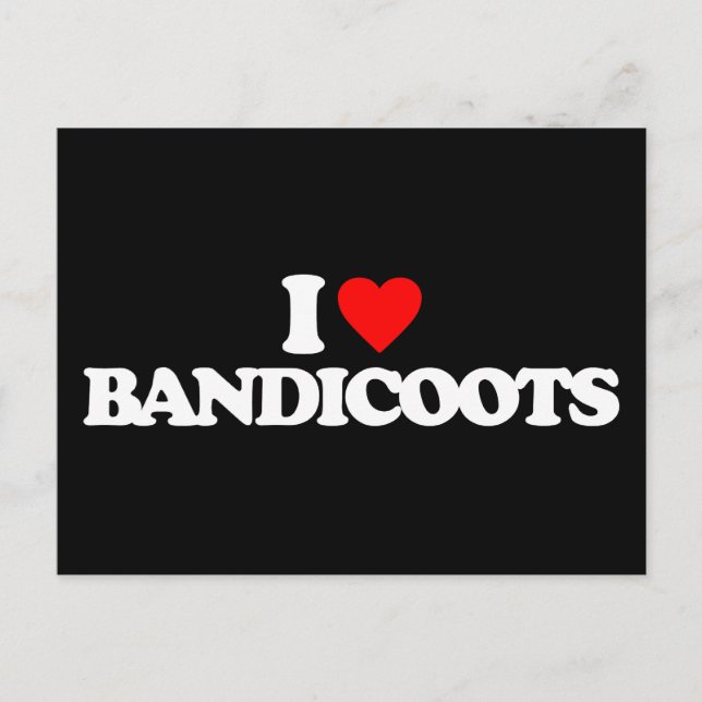 POSTAL ME ENCANTAN LOS BANDICOOTS (Anverso)
