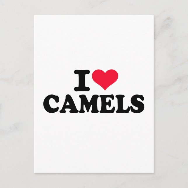 Postal Me encantan los camellos (Anverso)