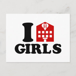 Postal Me encantan los Chicas de los hoteles