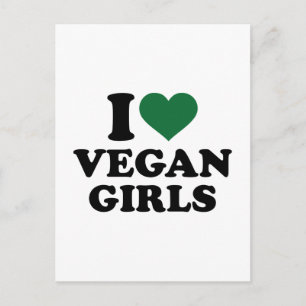 Postal Me encantan los chicas veganos