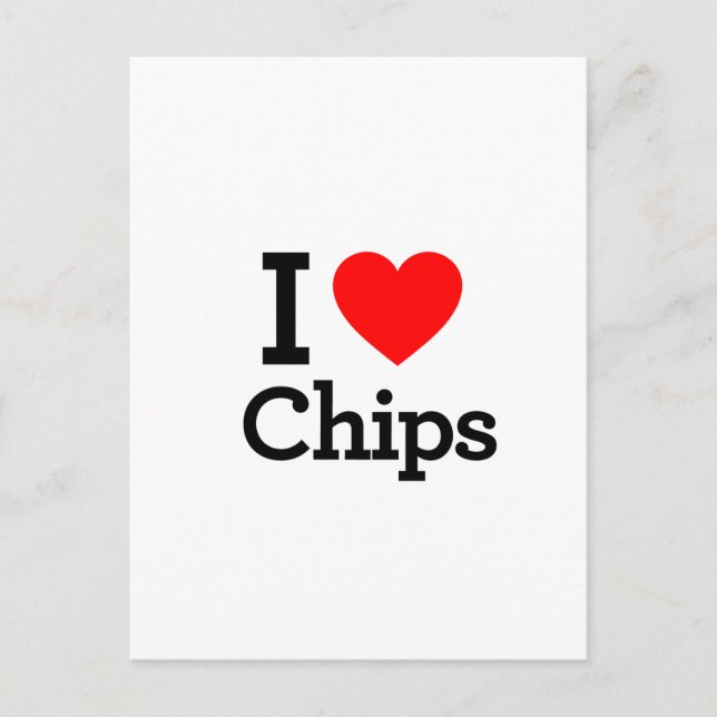 Postal Me encantan los Chips (Anverso)