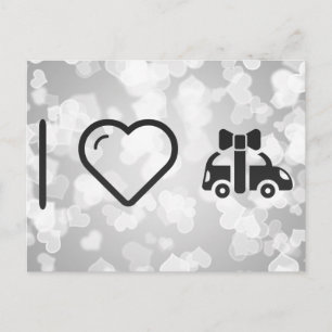 Postal Me encantan los coches de regalo