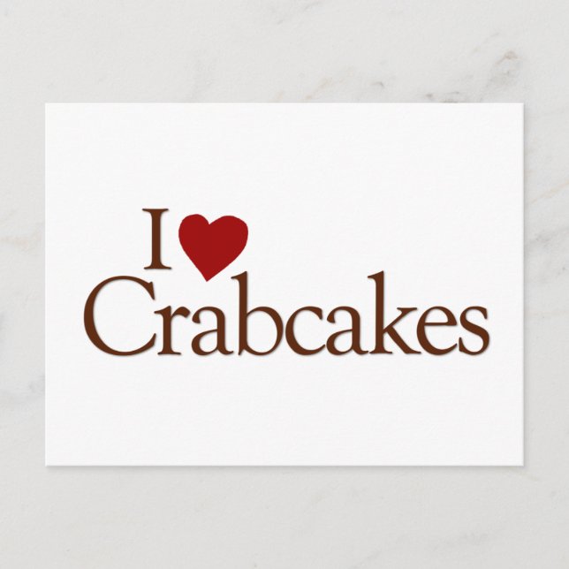 Postal Me encantan los Crabcakes (Anverso)