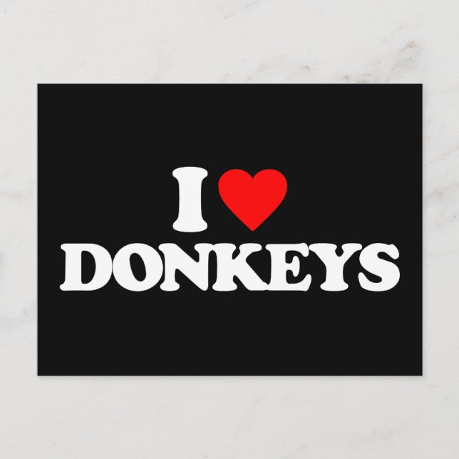 POSTAL ME ENCANTAN LOS DONKEYS (Anverso)