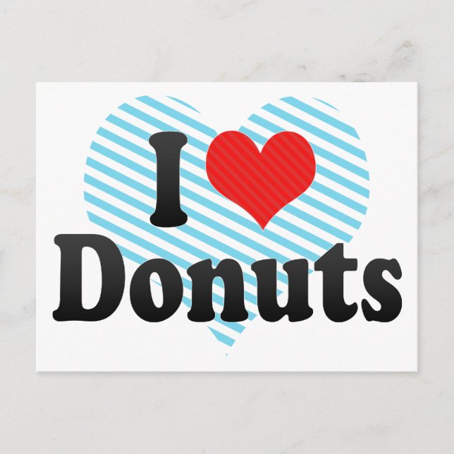 Postal Me encantan los donuts (Anverso)