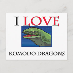 Postal Me encantan los dragones Komodo