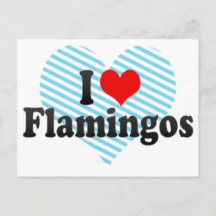 Postal Me encantan los flamencos