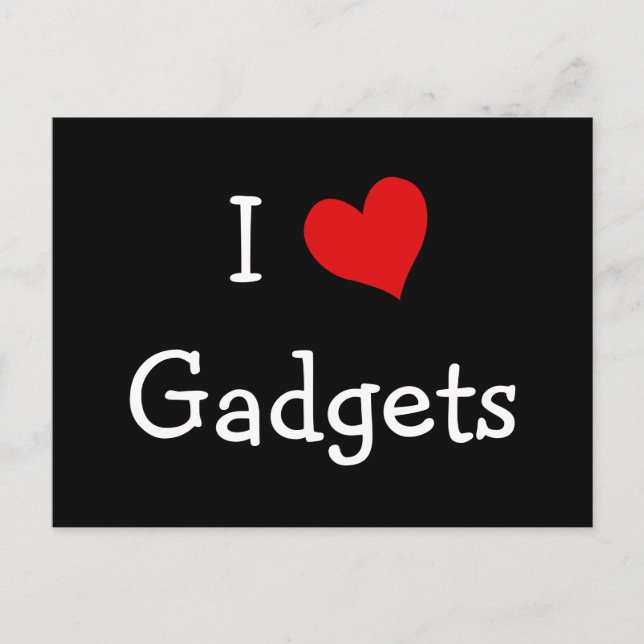 Postal Me encantan los gadgets (Anverso)