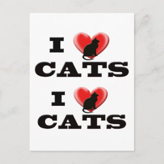 Postal Me encantan los gatos