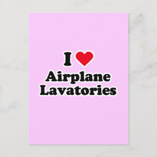 Postal Me encantan los lavabos de avión
