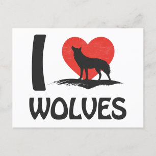 Postal Me encantan los lobos