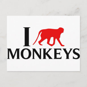 Postal Me encantan los monos