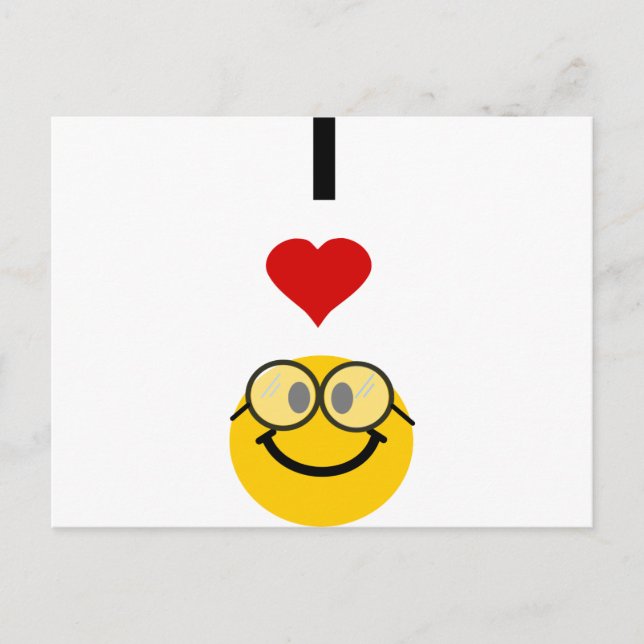 Postal Me encantan los nerds (Anverso)