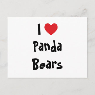 Postal Me encantan los osos panda