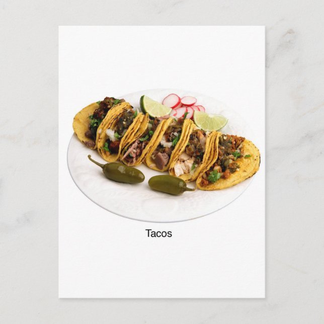 Postal me encantan los tacos (Anverso)