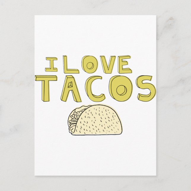 POSTAL ME ENCANTAN LOS TACOS (Anverso)