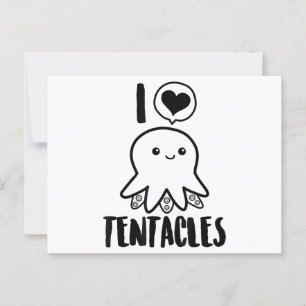 Postal Me encantan los tentacles camisetas de café pulpo