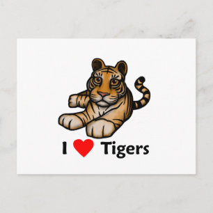 Postal Me encantan los Tigres