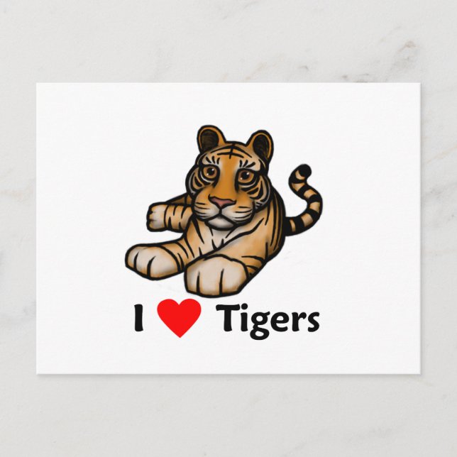 Postal Me encantan los Tigres (Anverso)