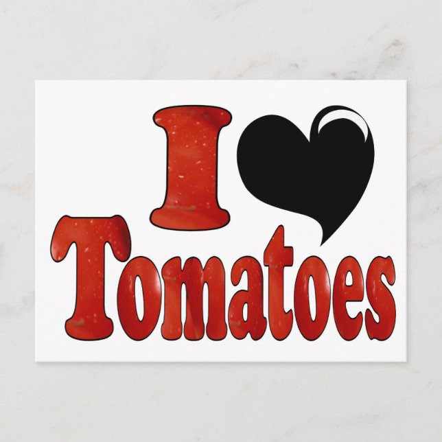 Postal Me encantan los tomates (Anverso)