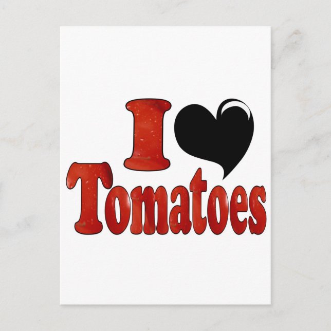 Postal Me encantan los tomates (Anverso)