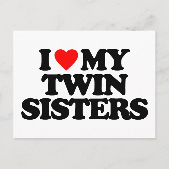 POSTAL ME ENCANTAN MIS HERMANAS DE TWIN (Anverso)