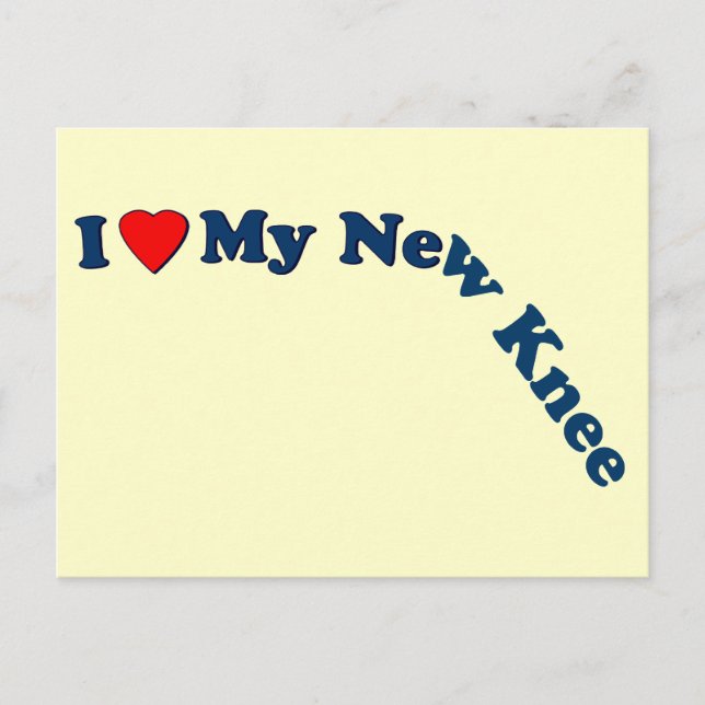 Postal Me Encanto Mi Nueva Rodilla (Anverso)
