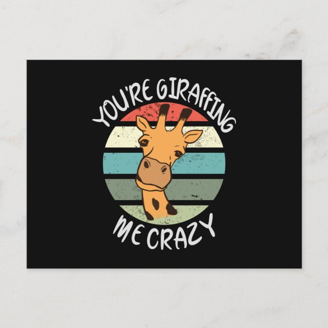 Postal Me estás girafando loco (Anverso)