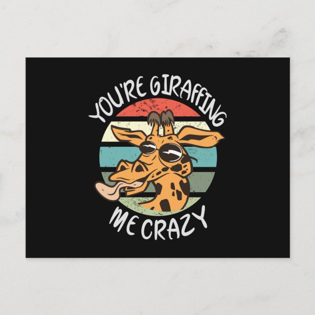 Postal Me estás girafando loco (Anverso)