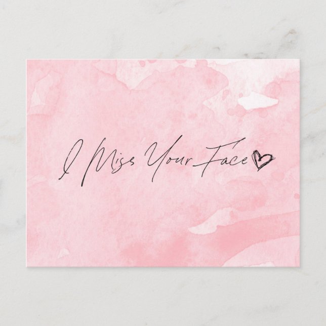 Postal Me Extraño La Cara (Anverso)