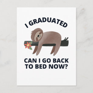Postal Me gradué, puedo volver a la cama ahora