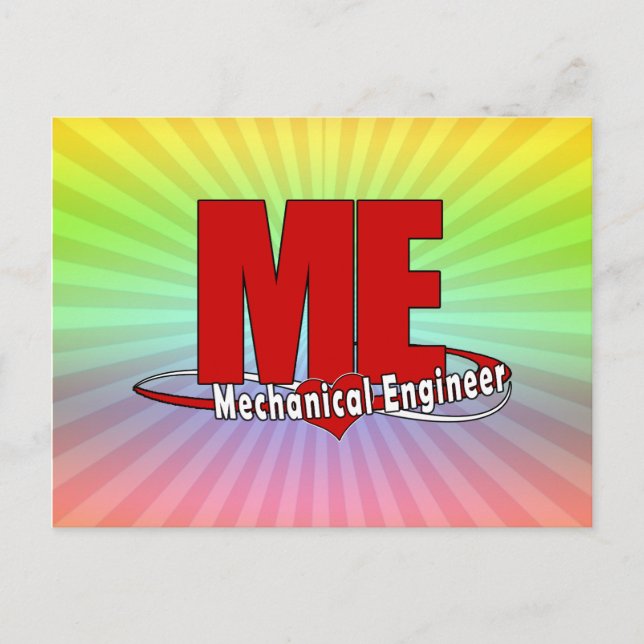 POSTAL ME GRAN INGENIERO MECÁNICO DE LOGO ROJO (Anverso)