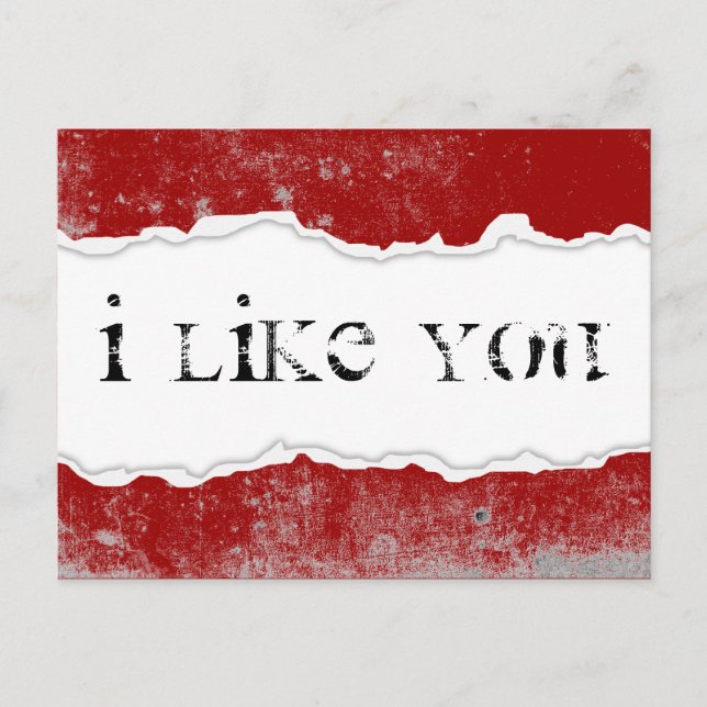 Postal me gusta el rasguño de página (Anverso)