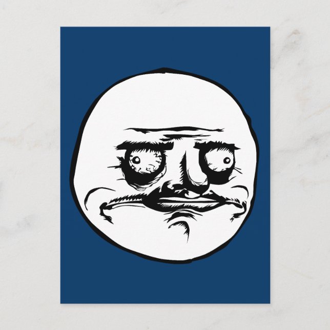 Postal Me Gusta Face Meme (Anverso)