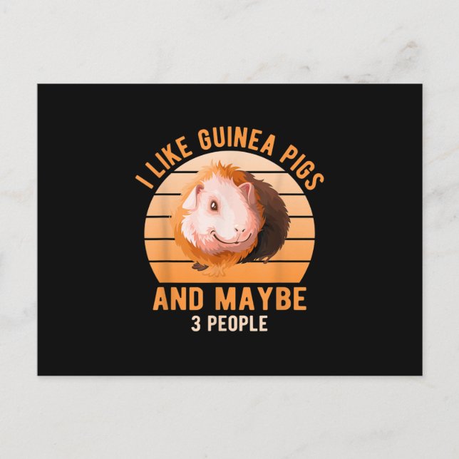 Postal Me Gusta La Rueda De Los Cerdos De Guinea Cavy Lov (Anverso)