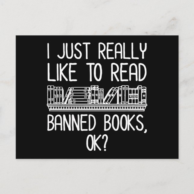 Postal Me Gusta Leer Libros Prohibidos, ¿De Acuerdo? (Anverso)