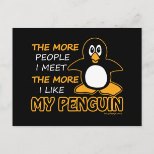 Postal Me Gusta Mi Pingüino